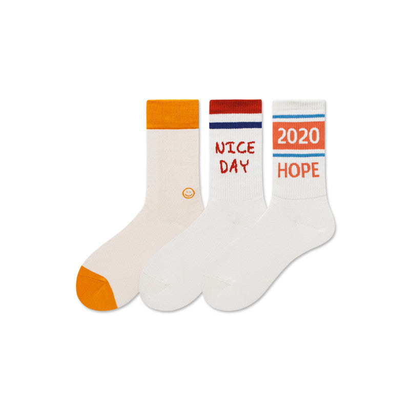 Spring And Summer Socks Trend Skateboarding Socks Cotton Stockings College Style Cotton Striped Socks