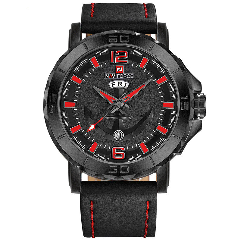 Day belt quartz watch