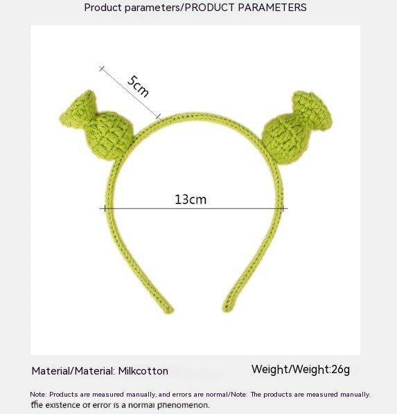 Shrek Green Handmade Wool Crocheted Head