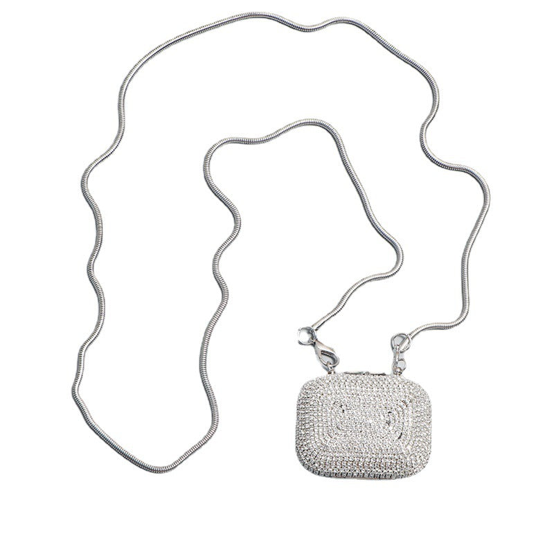Crossbody Rhinestone Disco Women's Bag With Diamonds