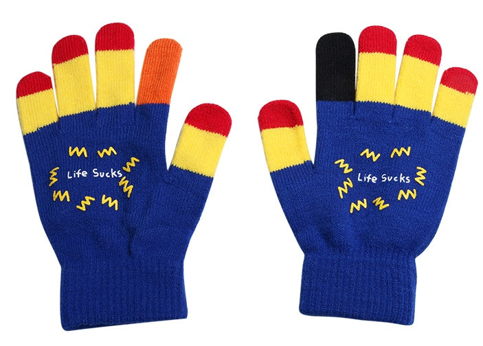 Cute face gloves