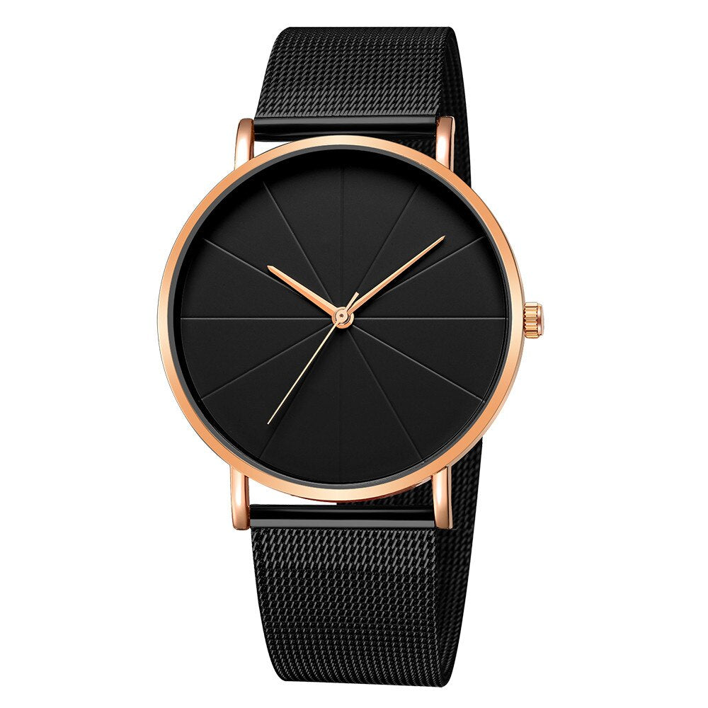 Alloy mesh belt watch