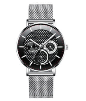 Three-eye Six-hand Multi-function Steel Strap Watch