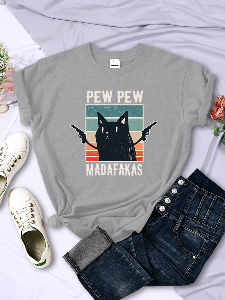 Cute Funny Printed Hip Hop Retro T-shirt Creative Casual Top