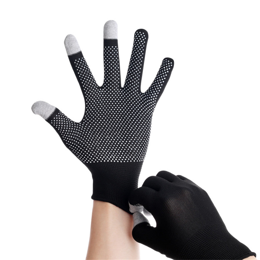 Breathable and antiskid touch screen gloves