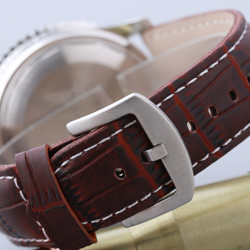 pin quartz watch with calendar