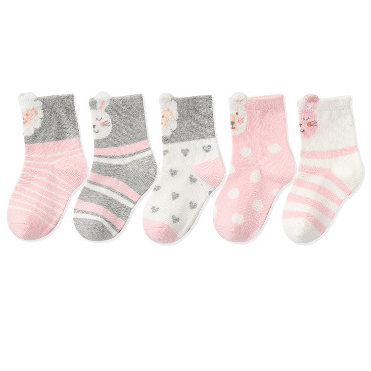 Children's Boxed Cartoon Tube Socks Boys And Girls Baby Cotton Socks