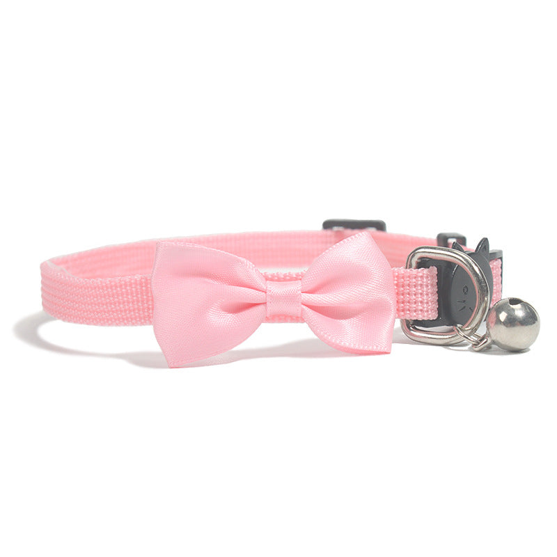 Nylon Bell Bow Pet Tie Collar