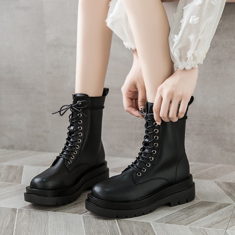 Fashion Casual Platform Thick Heel Ankle Boots