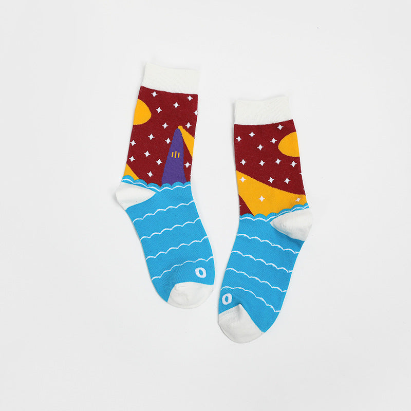 Women's Japanese tube-shaped pile socks
