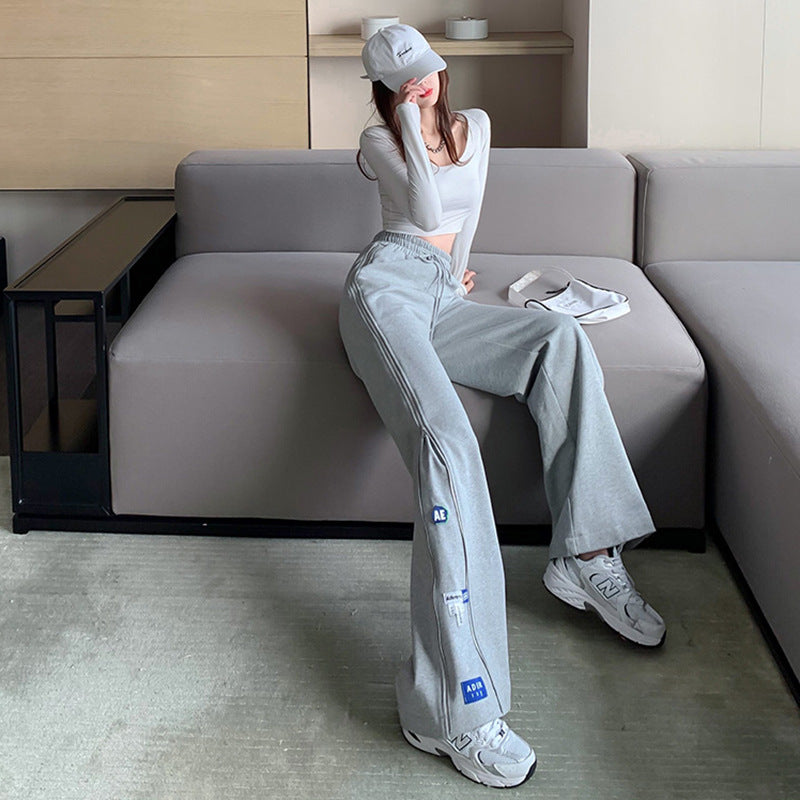 Women's Drapey High Waist Long Mopping Pants