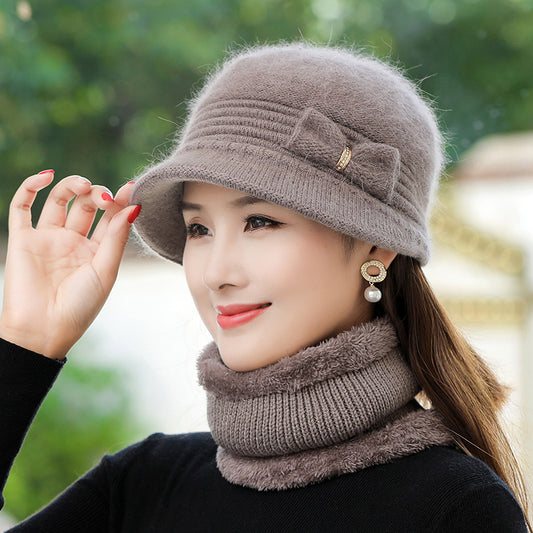 Fashion Velvet Padded Warm Wool Hat