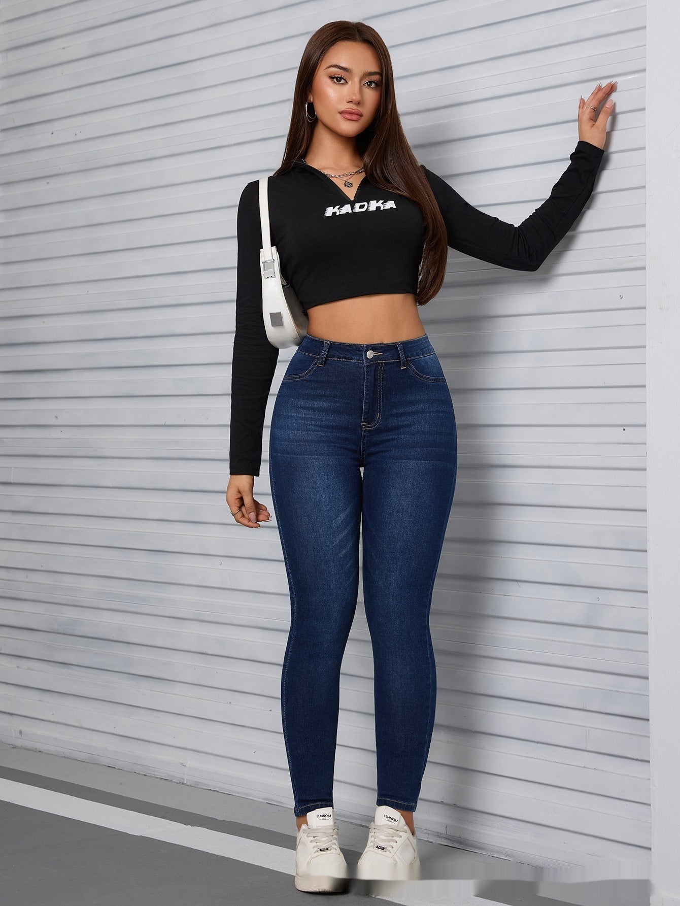 Stylish Personalized Stretchy Slim-fit Skinny Pants