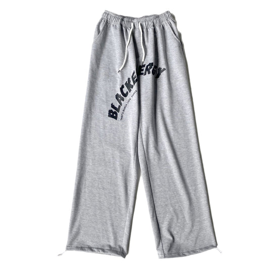 High Waist, Thin, Straight, Beamed Feet, Letter Print, Hip-hop Street Dance