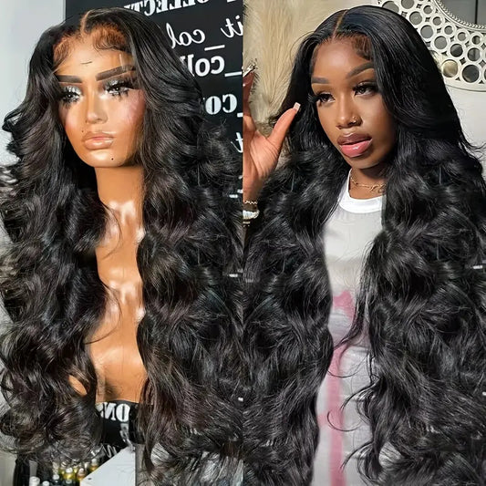 Natural High-temperature Fiber Front Lace Wig Female Medium Big Wave