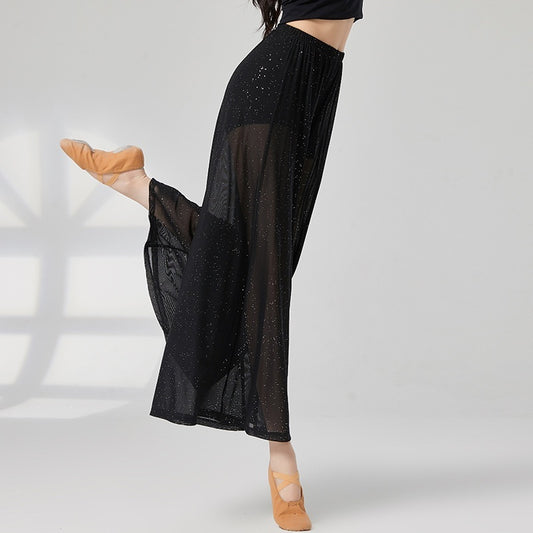 Loose High-waisted Wide-leg Pants For Classical Dance