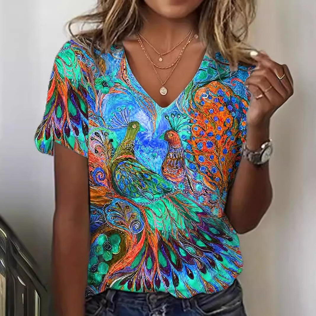 Plus Size Loose Western Style Top