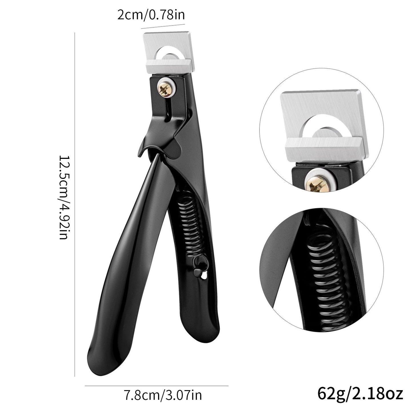 Nail Art Straight Cut Ribbon Titanium French U-shaped Scissors