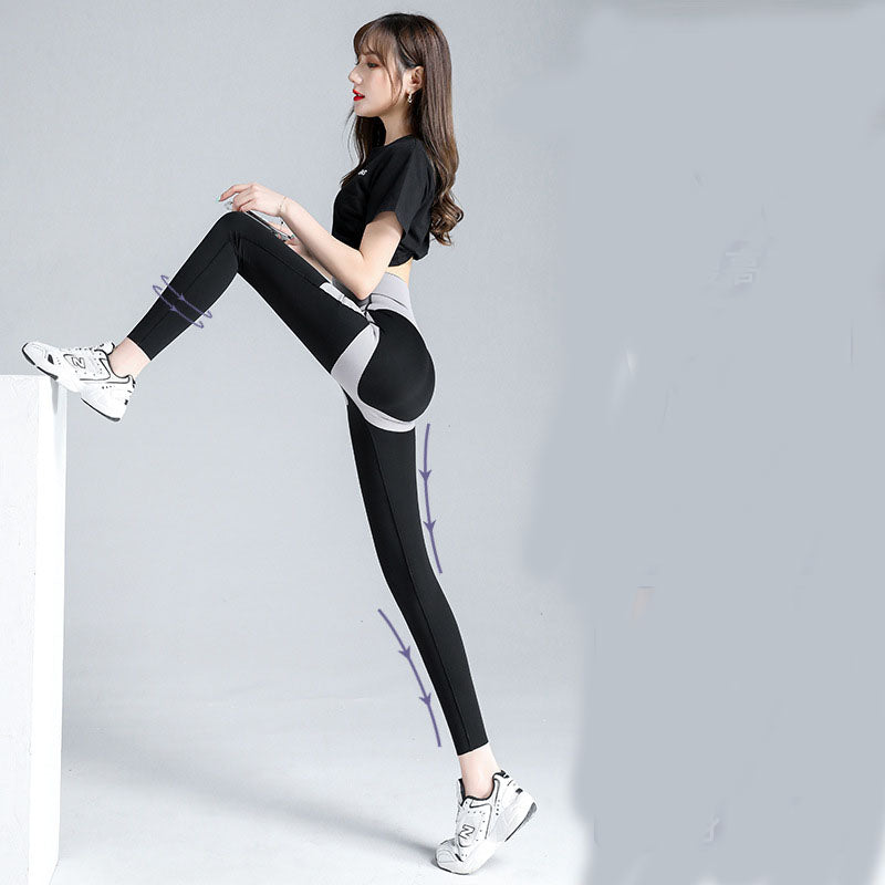 Fashion Højtaljede Slankende Yogabukser til Kvinder