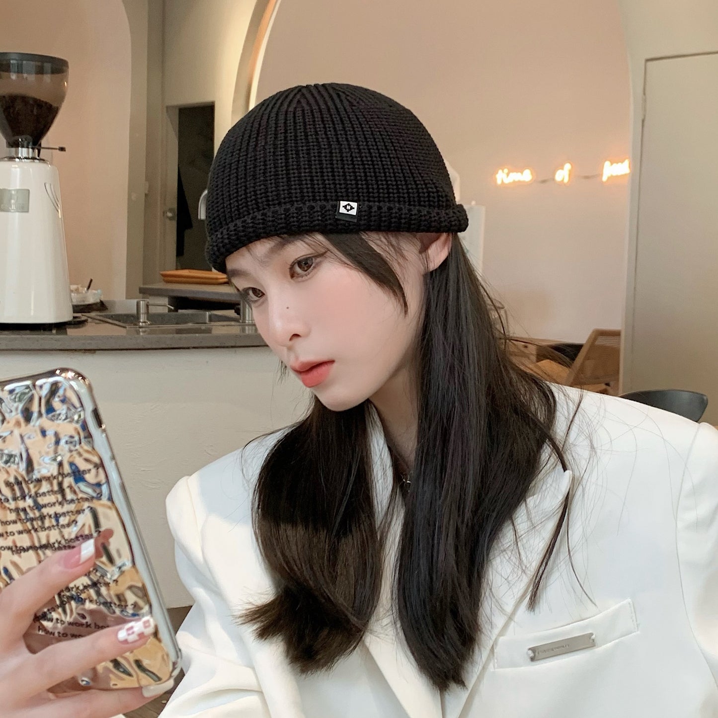 Solid Color Woolen Dome Knitted Hat