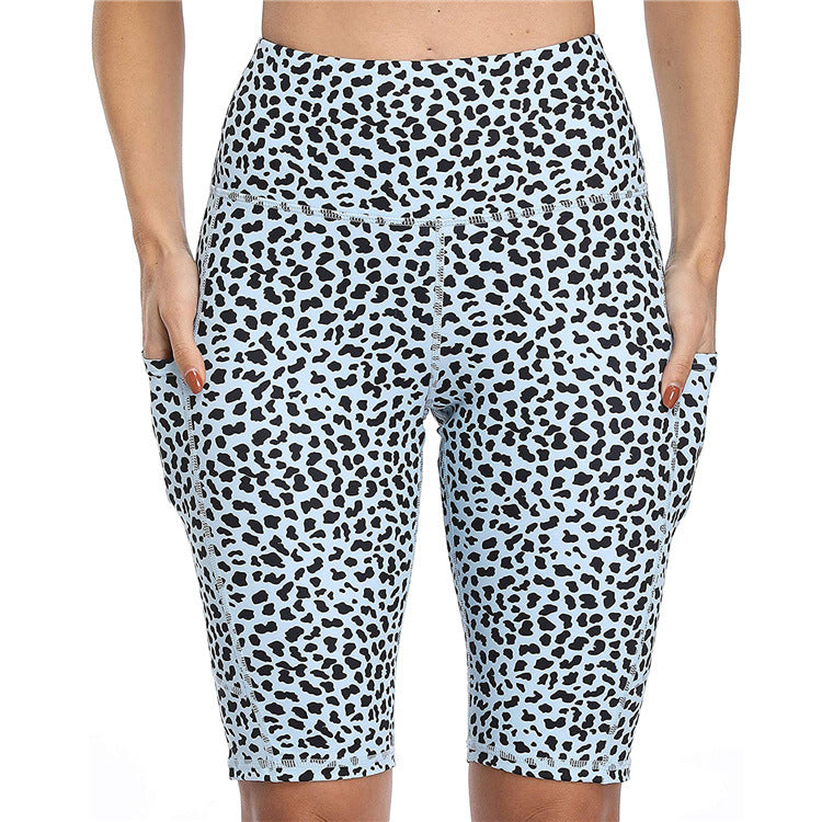 Women's Fashion Casual Leopard Print Printed High Waist High Stretch Yoga Pants