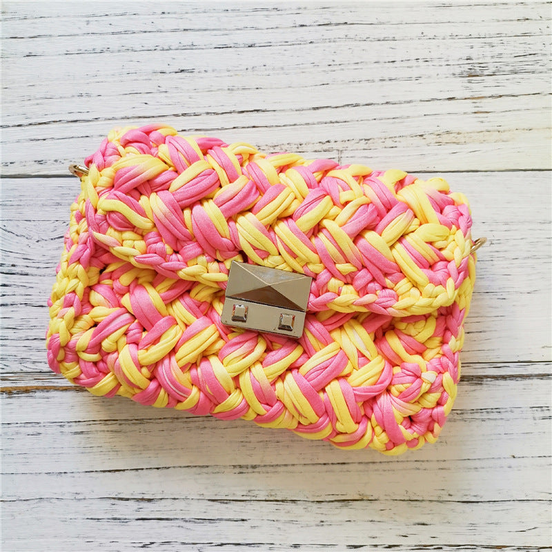 Håndlavet Crossbody Hæklet Taske Lille Parfume Strikketaske