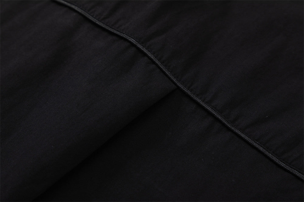 Men's Loose Design Snap Fastener Lapel Shirt Spring And Autumn Coat