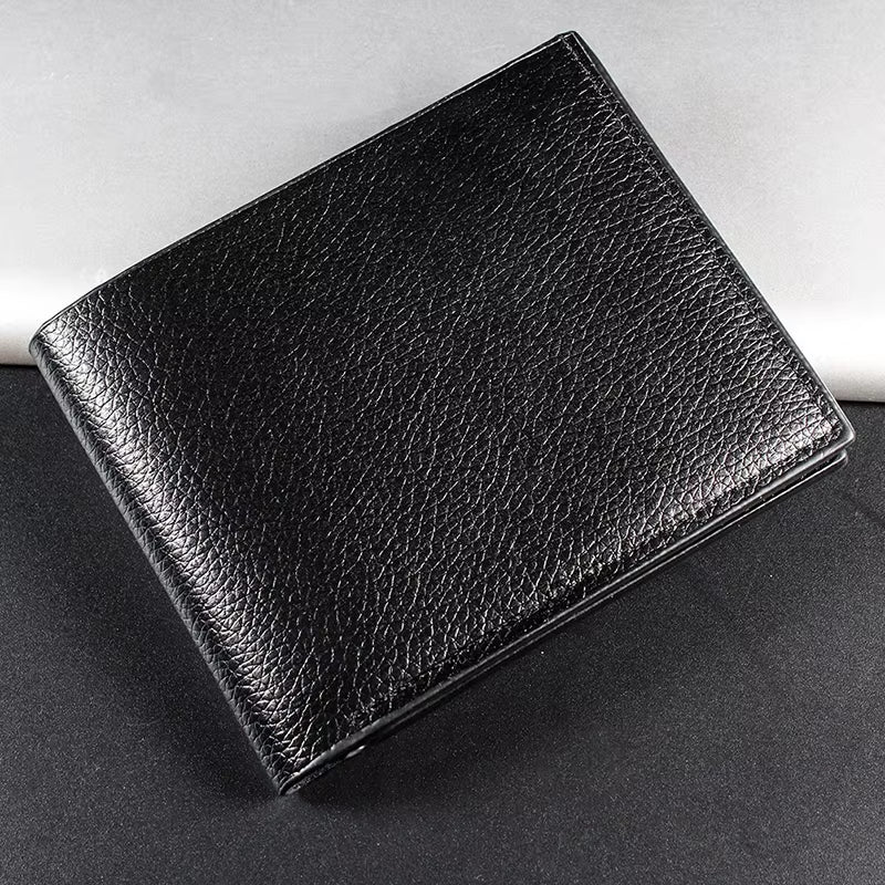 Men'S Wallet Genuine Leather Men Wallets Premium Product Real Cowhide Wallets for Man Short Black Walet Portefeuille Homme