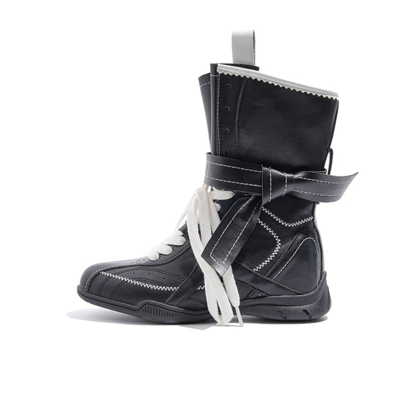 Vintage Leather Height-increasing Duck Versatile Boxing And Outdoor Dr Martens-style Boots