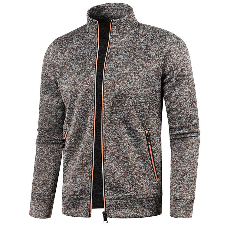 Men's Long Zipper Knitted Jacket