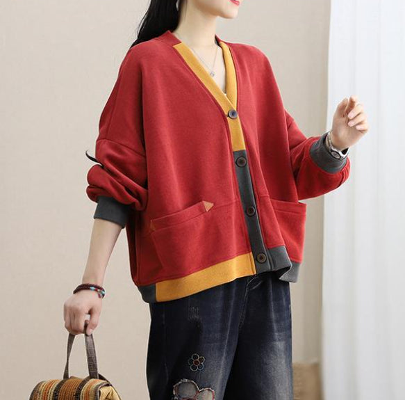 Autumn And Winter Loose Outside Wear Lazy Style Korean Version Design Sense Of Niche Cardigan