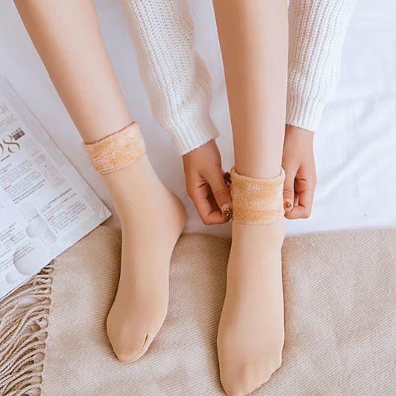 Snow Socks Women's Winter Thickening And Velvet Warm In Tube