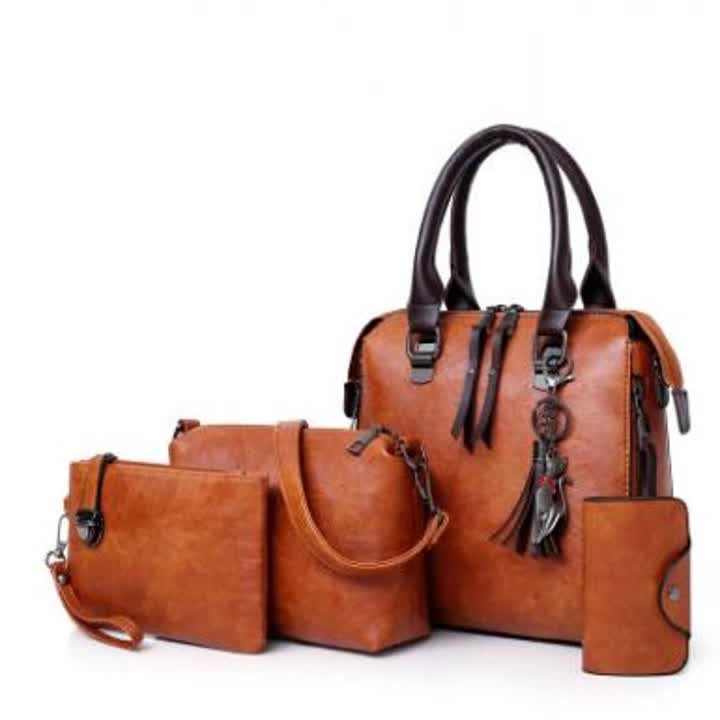 European And American Fashion Plaid Mother Bag Five-piece Set