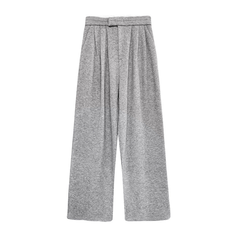 Straight Loose Soft Waxy Casual Pants