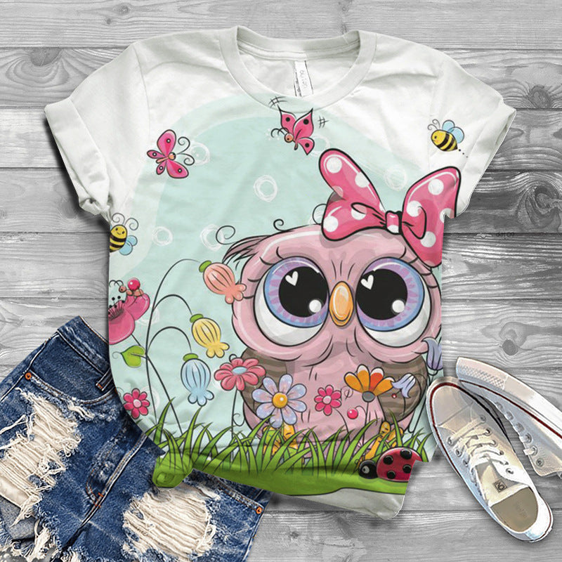 Printed Men's And Women's Tops Loose Short Sleeves Loose Casual T-Shirts