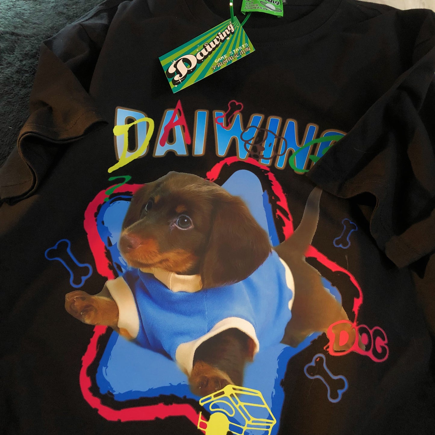 Design Colorful Dog Cartoon T-shirt