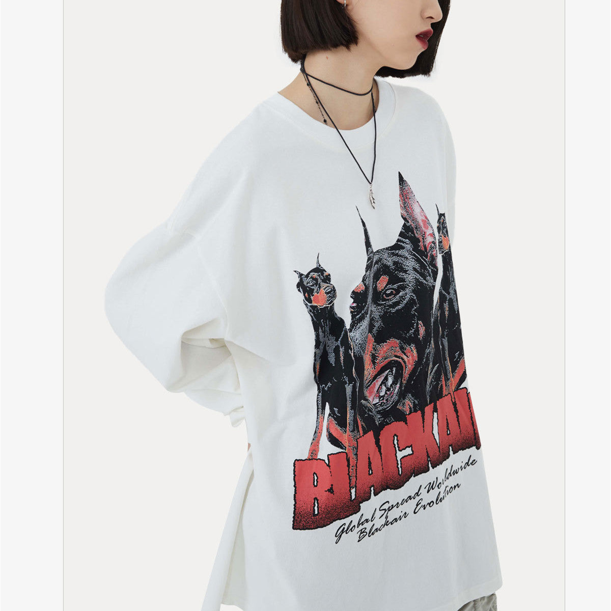Washed And Distressed Couples Long-sleeved T-shirt