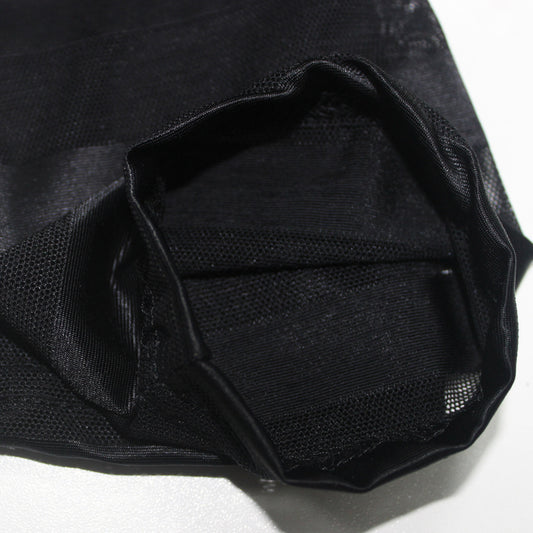 Round Neck Black See-through Mesh Cut-out Dress For Women