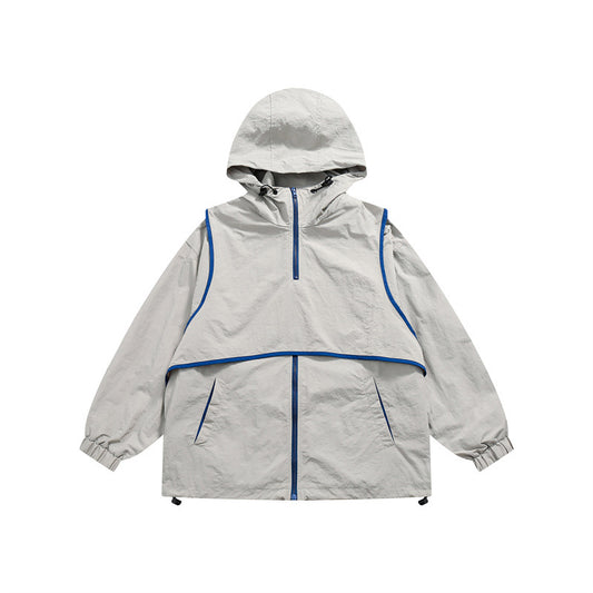 Hip Hop Detachable Vest Men's Assault Jacket Hooded