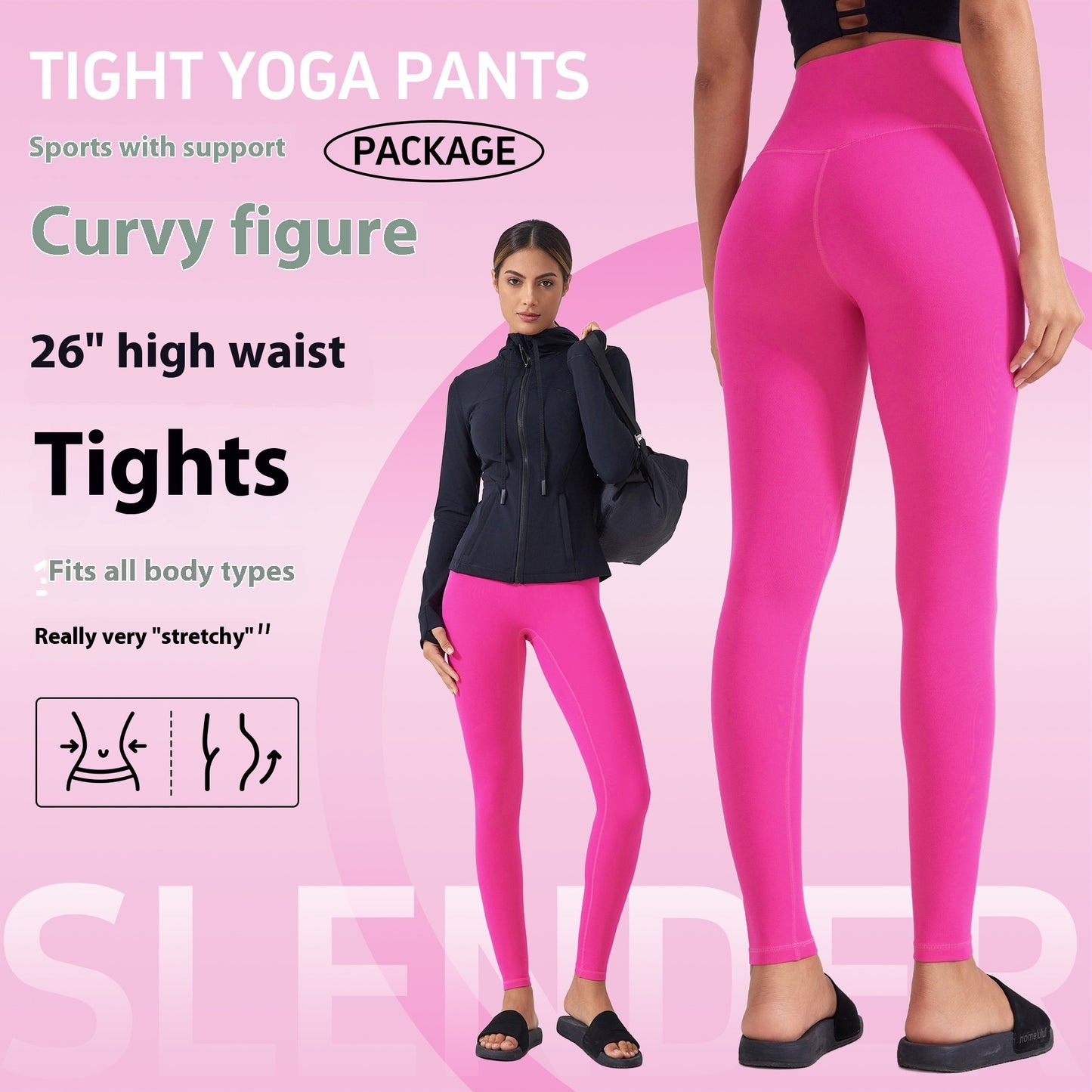 Nude Feel No T-line Fitness High Waist Hip Lift Sports Yogabukser