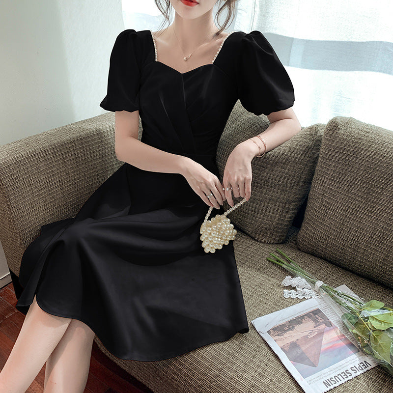 Summer French Bubble Sleeve Dress Girl