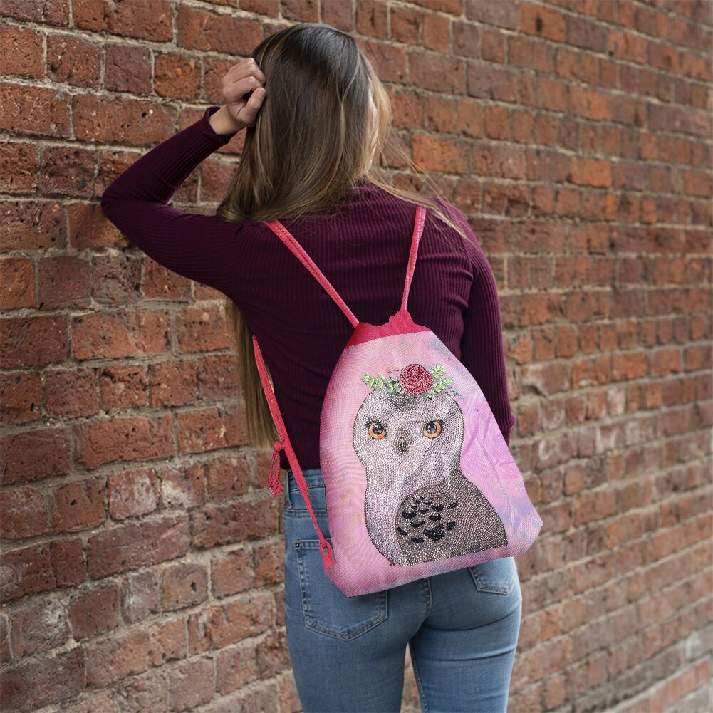 Creative Foreign Trade DIY Diamond Drawstring Back Bag Shopping