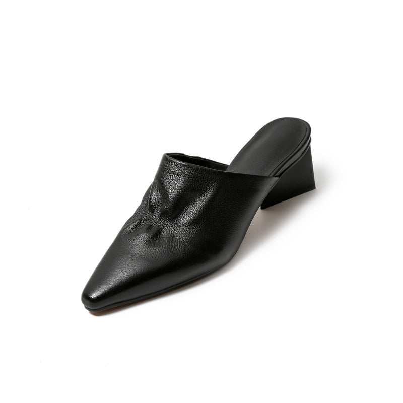 Summer New Style Baotou Mid-heel Chunky Heel Sandals To Wear Outside