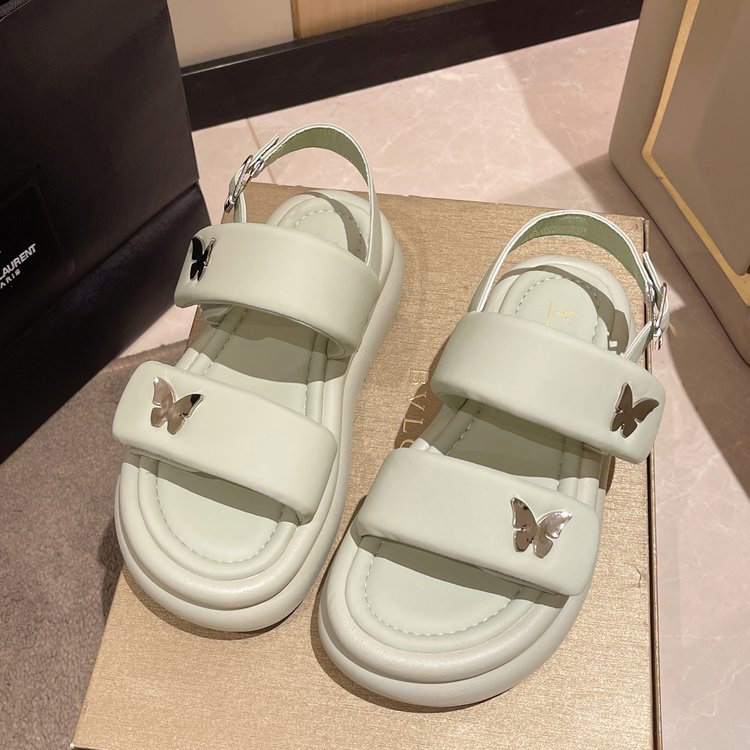 Women's Butterfly Fashion Muffin Thick Sole Sandals