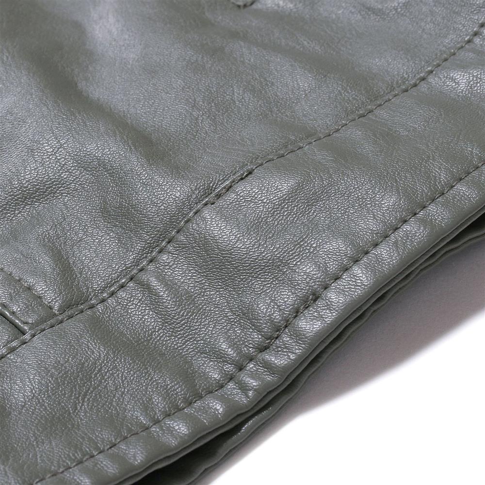 Herre Casual Slim-fit Læderfrakke