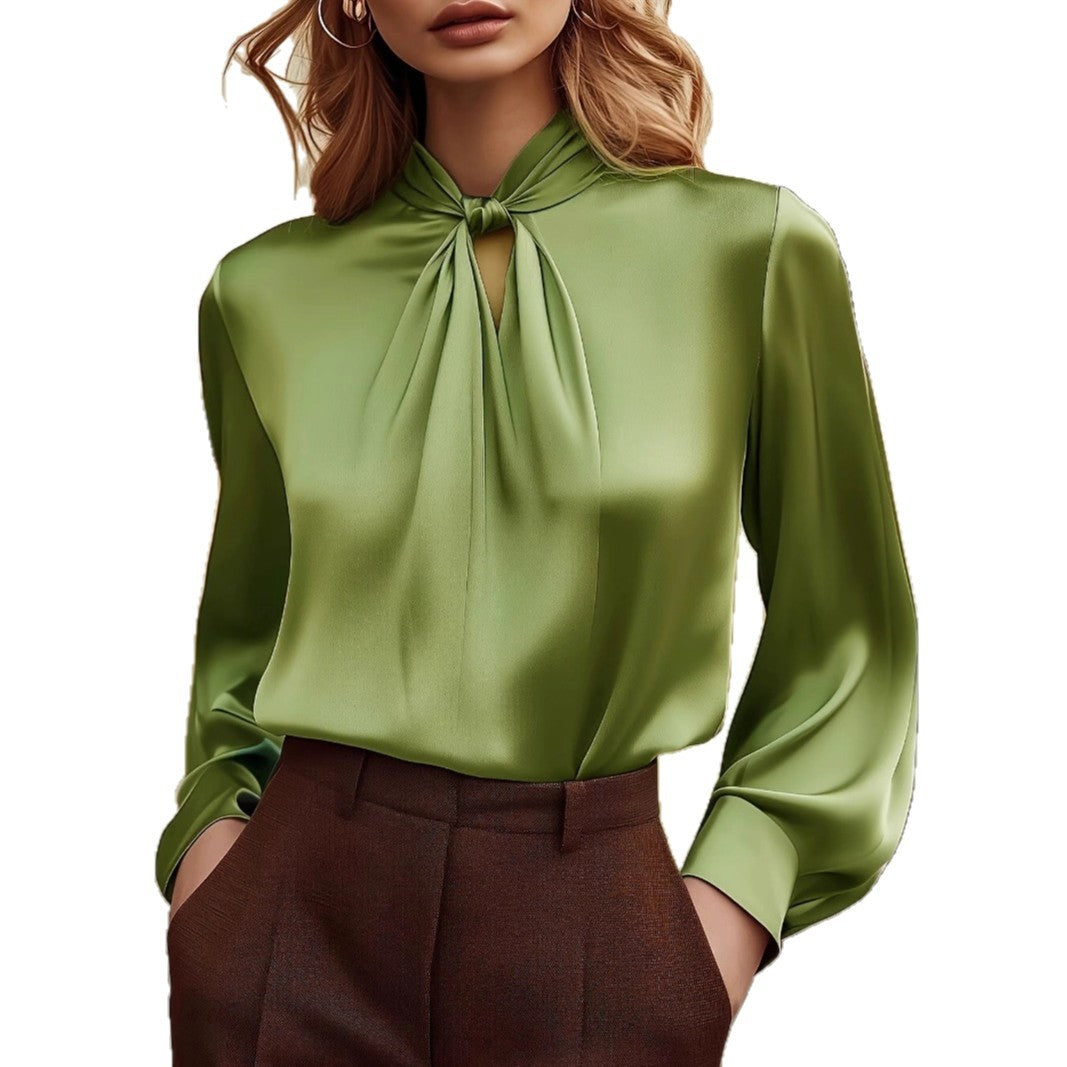 Fashionable And Stylish Hollow-out Long Sleeve Versatile Niche Chic Shirt