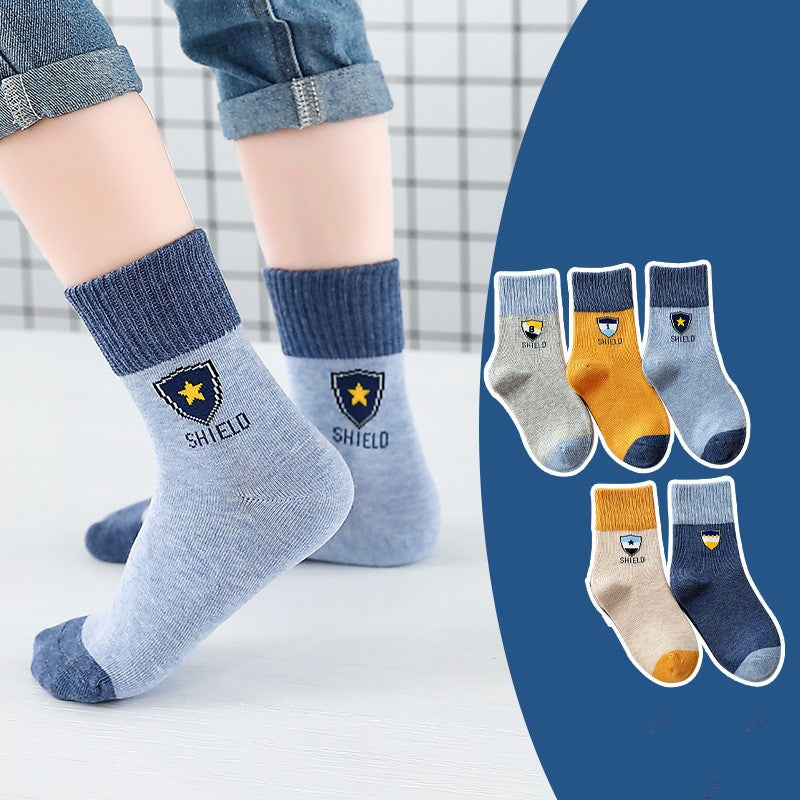 Children's Socks Combed Cotton Students Boneless Middle Tube