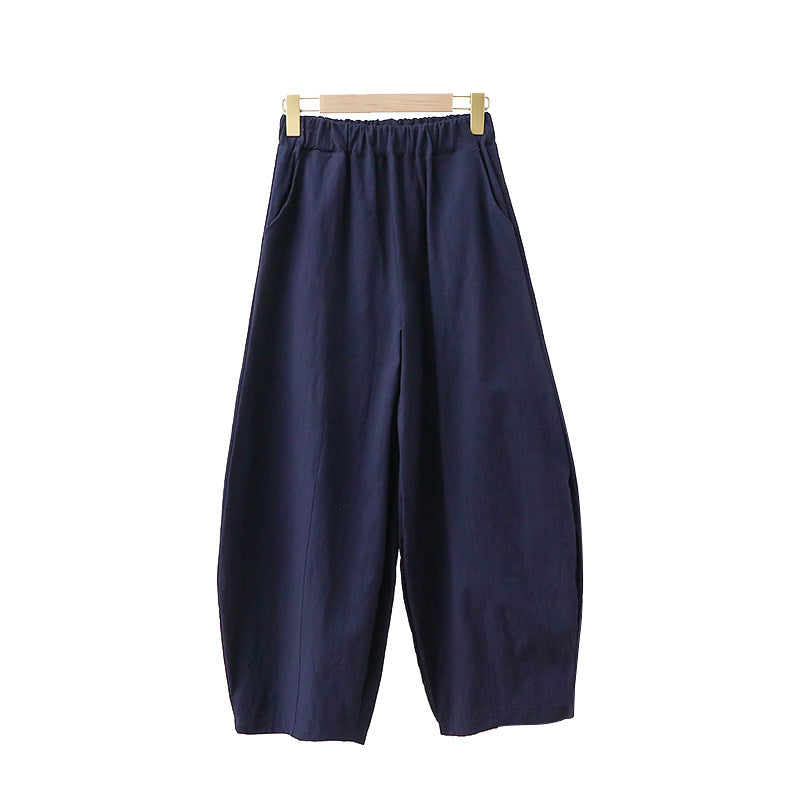 Women's Summer Thin Solid Color Linen Dungarees