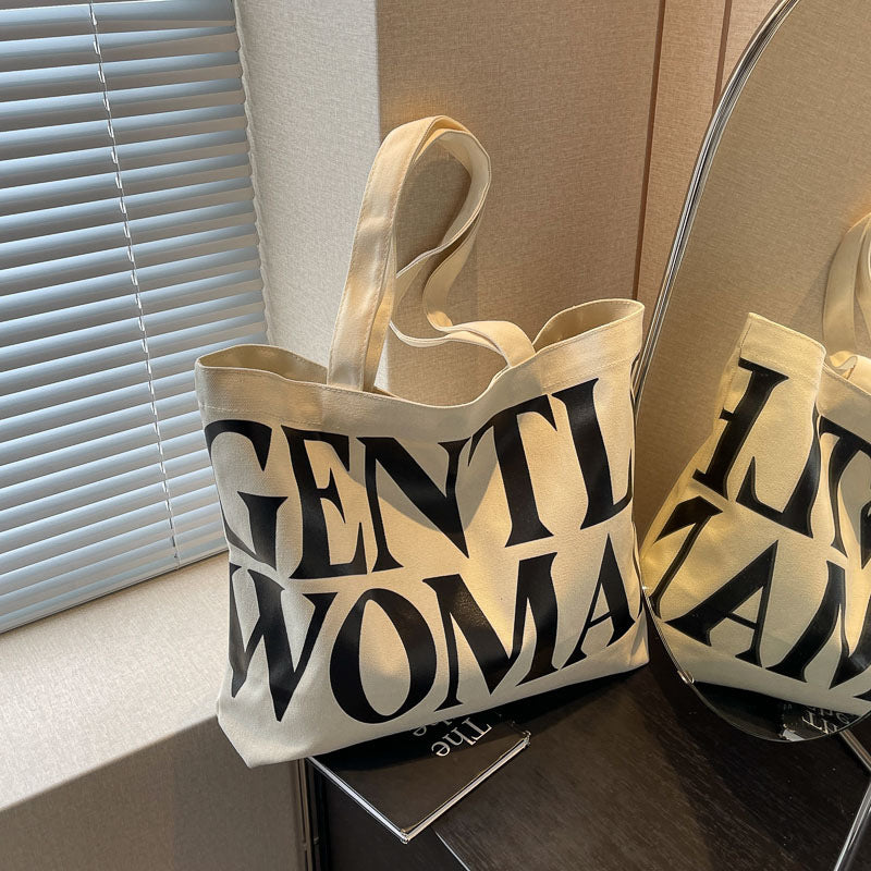 Letter Printing Simple Portable Shoulder Bag