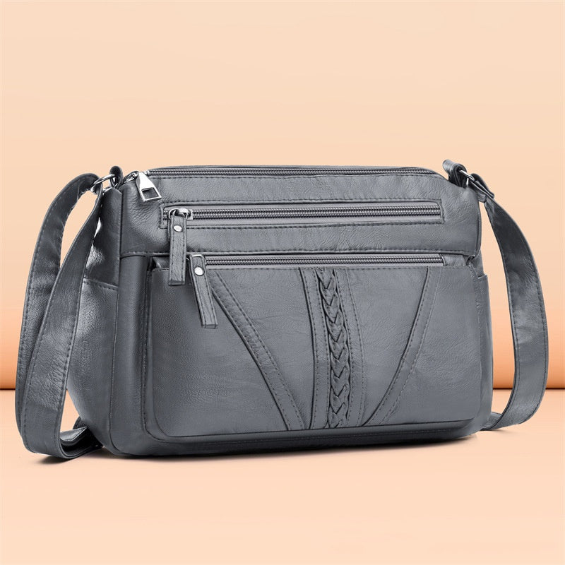Crossbodytaske i blødt læderlook